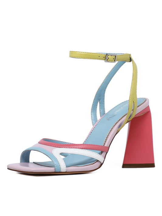 Alice 92 Multicolored Strappy Stiletto Heels - Vivianly Shoes -