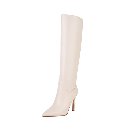 Cyndy 100 Knee High Stiletto Boots - Vivianly Shoes - Knee High Boots