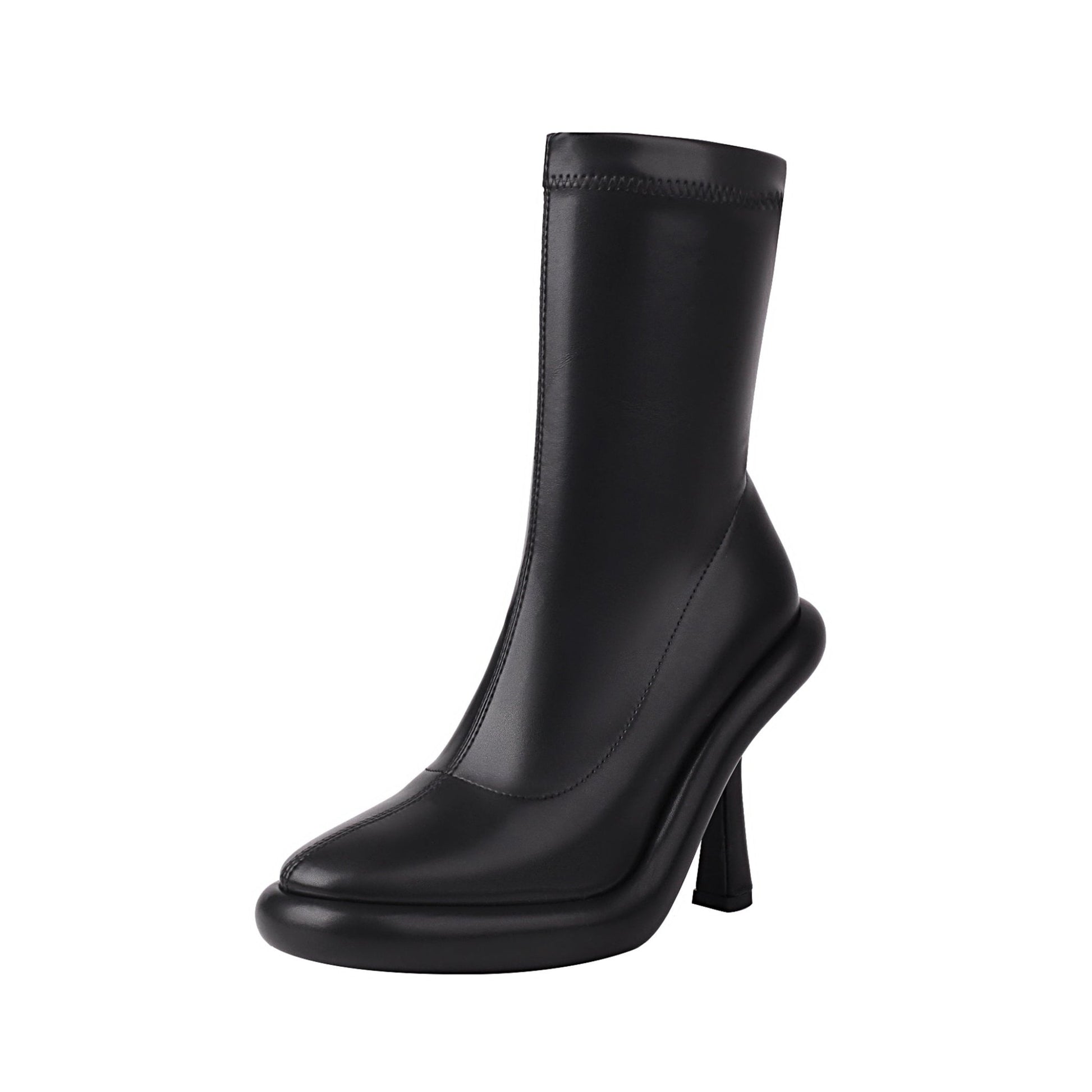 Elana 90 Mid - Calf Stiletto Boots - Vivianly Shoes - Ankle Boots