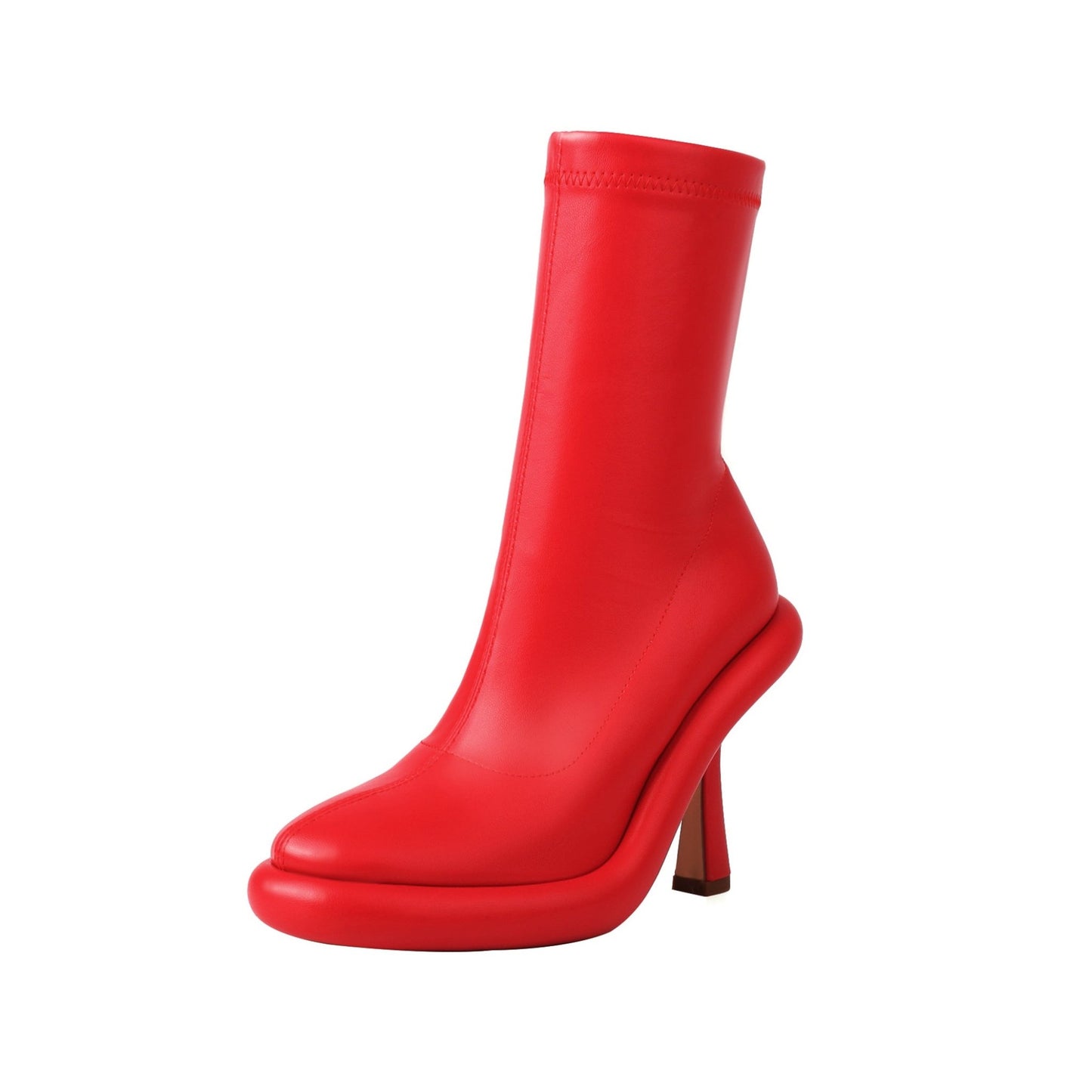 Elana 90 Mid - Calf Stiletto Boots - Vivianly Shoes - Ankle Boots