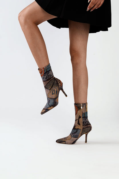 Georgia 89 Art Print Mid Calf Boots - vivianly | Shoes Handcrafted with Love - Mid Calf Boots