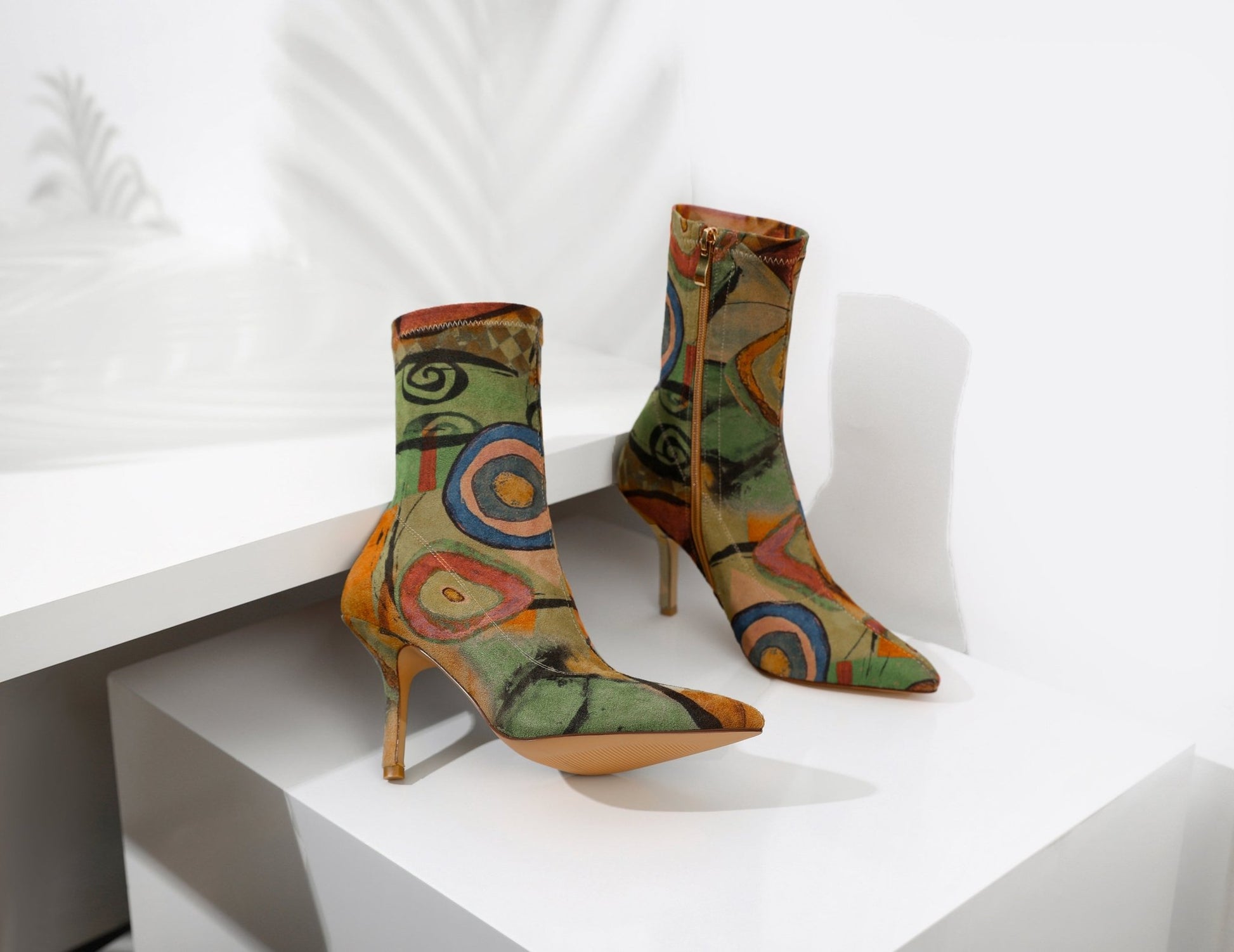 Georgia 89 Art Print Mid Calf Boots - vivianly | Shoes Handcrafted with Love - Mid Calf Boots