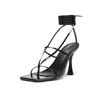 Kimi 104 Lace Up Strappy Heel Sandals - Vivianly Shoes - Stilettos