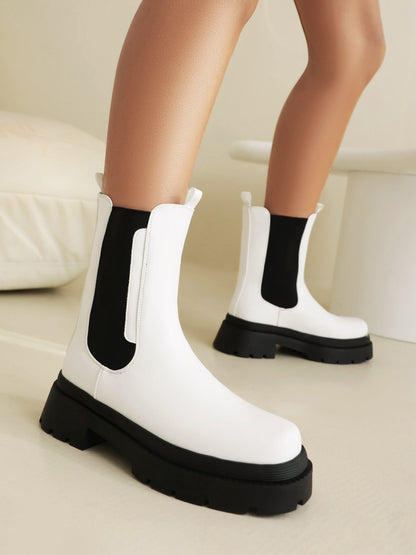 Lila 42 Chunky Chelsea Boots - Vivianly Shoes - Ankle Boots