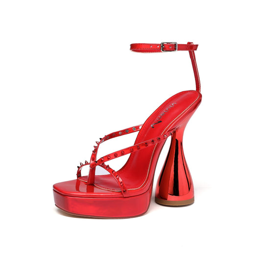 Maxine 140 Rhinestone Pumps - Vivianly Shoes - Platform Heels