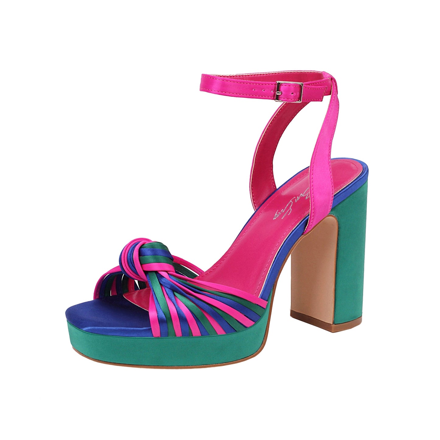 Olivia 107 Strappy Platform Heel Sandals - Vivianly Shoes - Chunky Heels