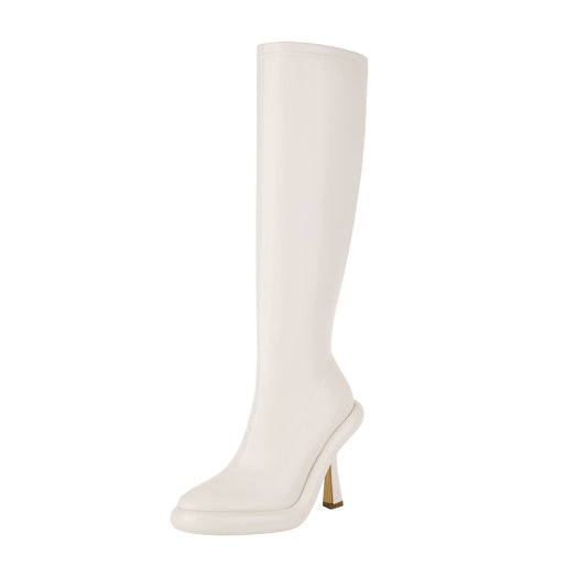 Rachel 120 Mid - Calf Stiletto Boots - Vivianly Shoes - Knee High Boots