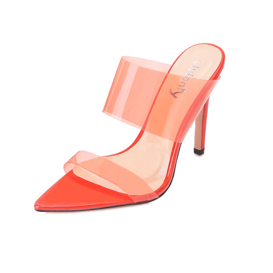 Roxy 110 Clear Stiletto Heels - Vivianly Shoes - Stilettos