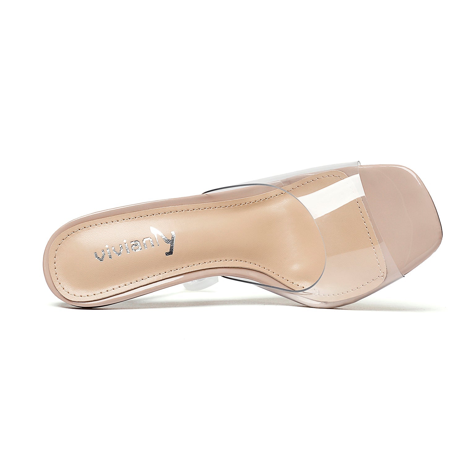 Theresa 109 Clear Peep Toe Heels - Vivianly Shoes - Stilettos