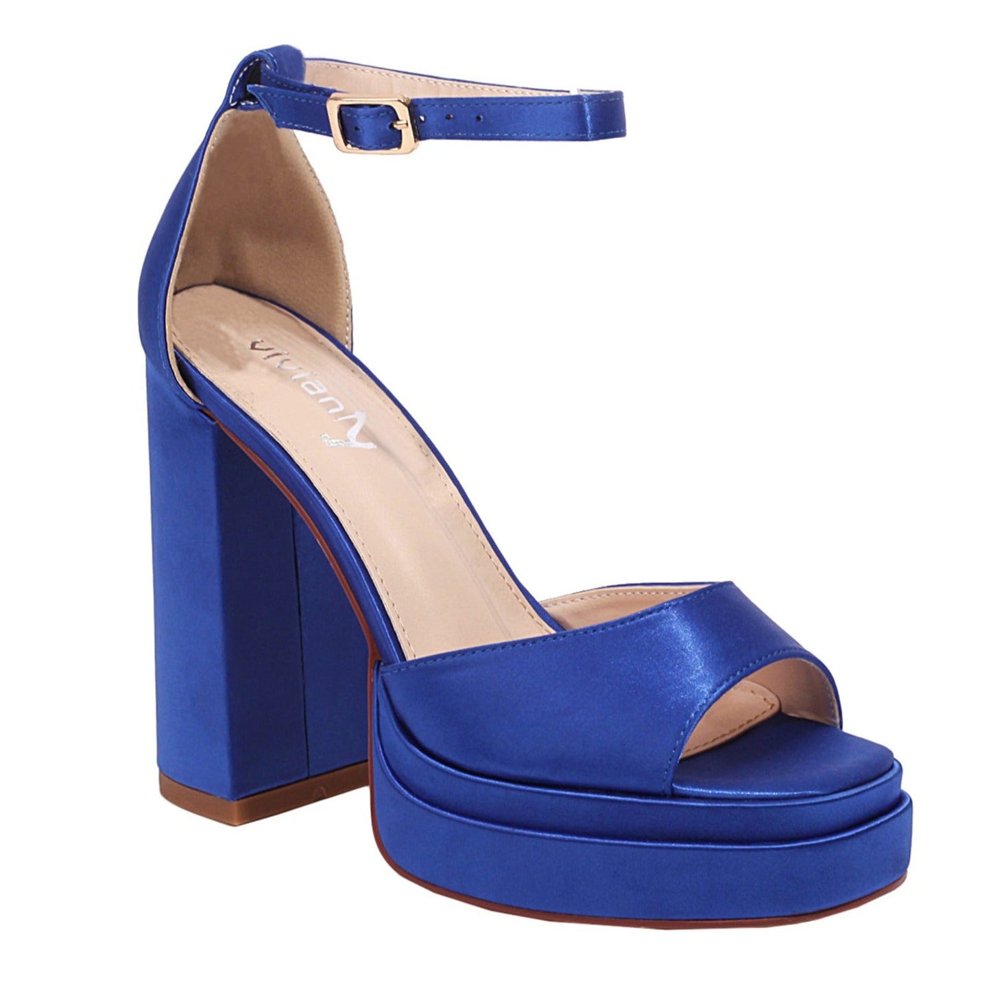 Tyla 120 Open Toe Mary Jane Pumps - Vivianly Shoes - Platform Heels