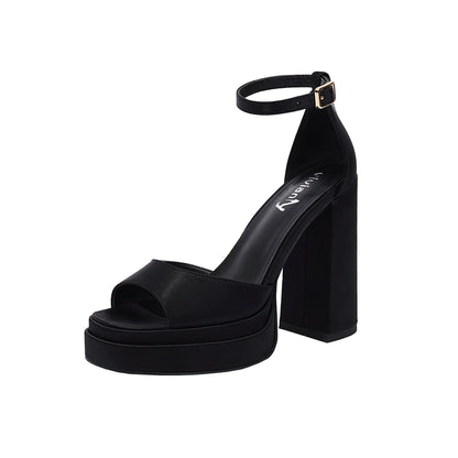 Tyla 120 Open Toe Mary Jane Pumps - Vivianly Shoes - Platform Heels