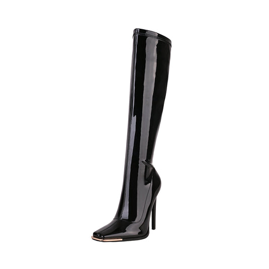 Zena 100 Knee High Zipper Boots - Vivianly Shoes - Knee High Boots