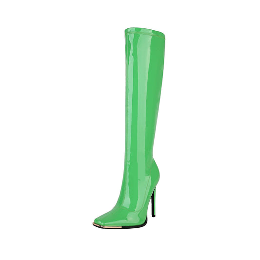 Zena 100 Knee High Zipper Boots - Vivianly Shoes - Knee High Boots