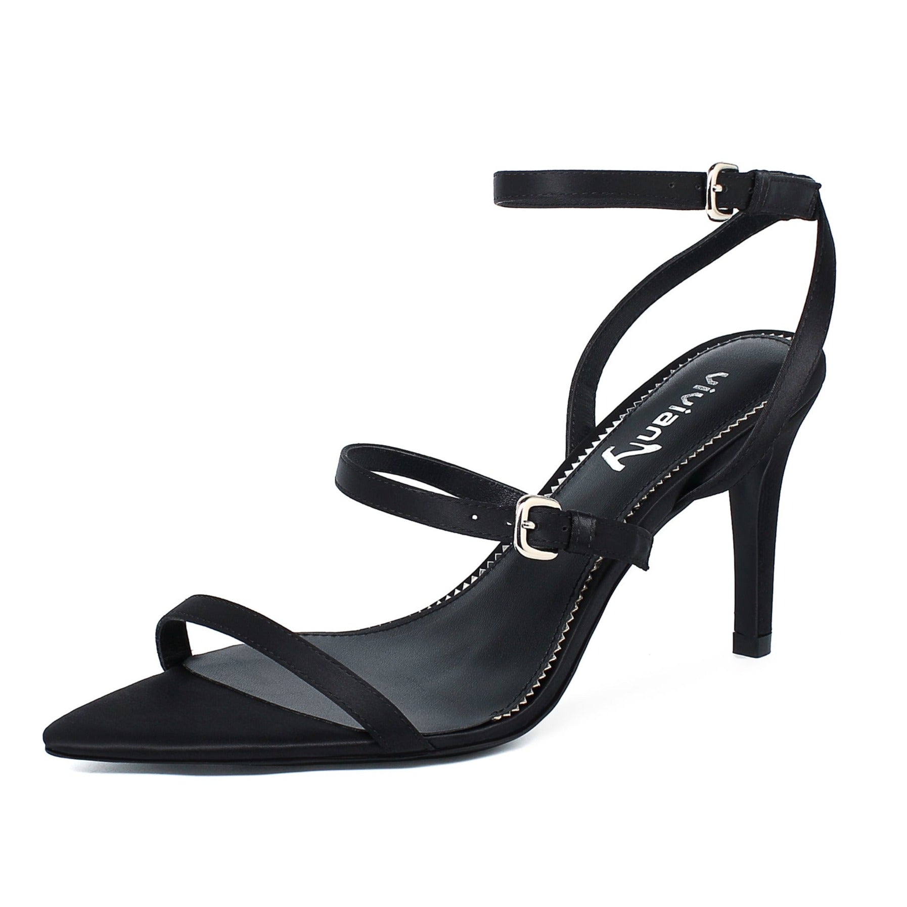 Buy online Black Pu Ankle Strap Sandals from heels for Women by Truffle  Collection for ₹1190 at 65% off | 2024 Limeroad.com